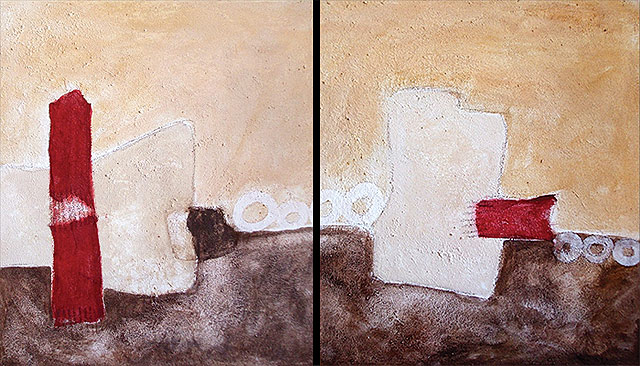 Abstrakte Malerei Formelles "in between"